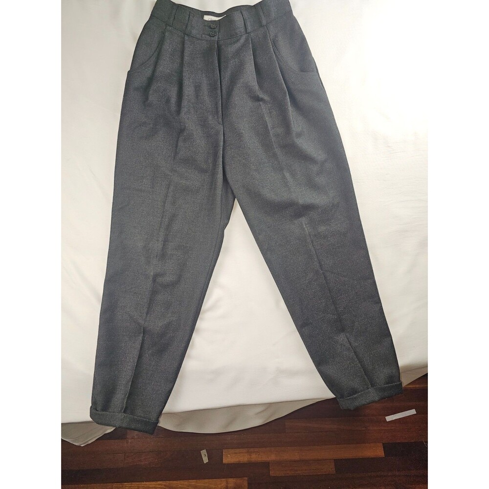 Women's Giorgio Sant Angelo Pure  Wool Dark Gray Dress Pants W/ Lining,Sz12